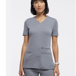 Used set of Jaanuu scrubs set gray